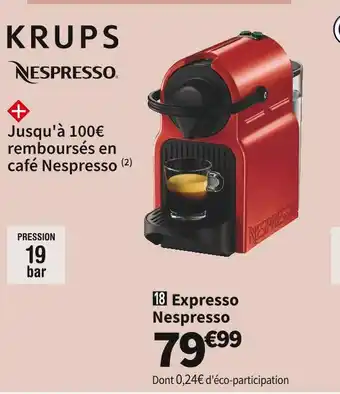 Conforama KRUPS / NESPRESSO EXPRESSO PORTIONNÉE YY1531FD offre