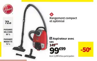 HOOVER ASPIRATEUR AVEC SAC HE310HM
