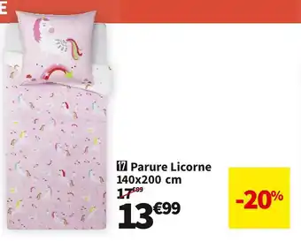 Conforama PARURE LICORNE 140X200 CM offre