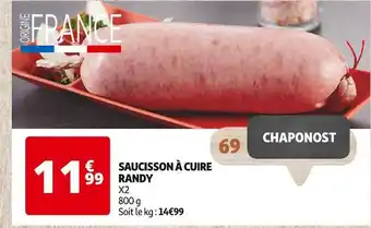 Auchan RANDY SAUCISSON À CUIRE offre