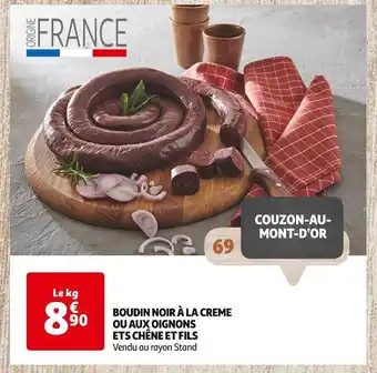 Auchan ETS CHÊNE ET FILS BOUDIN NOIR À LA CREME OU AUX OIGNONS offre