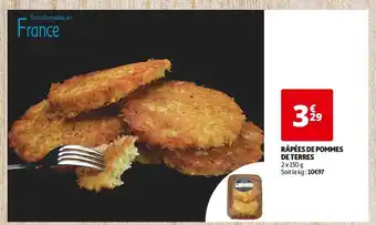 Auchan RÂPÉES DE POMMES DE TERRES offre