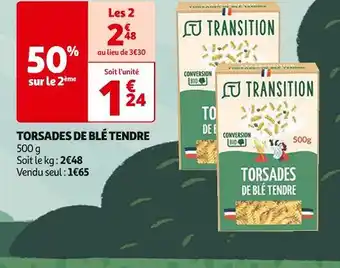 Auchan TRANSITION TORSADES DE BLÉ TENDRE offre