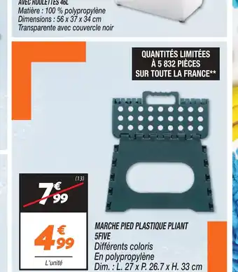 MARCHE PIED PLASTIQUE PLIANT 5FIVE