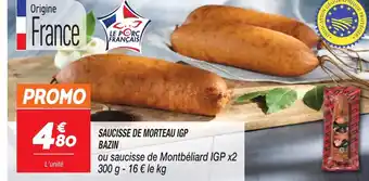 Netto SAUCISSE DE MORTEAU IGP BAZIN offre