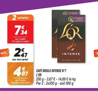 CAFÉ MOULU INTENSE N°7 L'OR