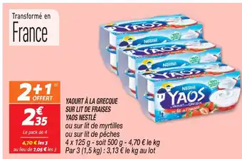Netto YAOURT À LA GRECQUE SUR LIT DE FRAISES YAOS NESTLÉ offre