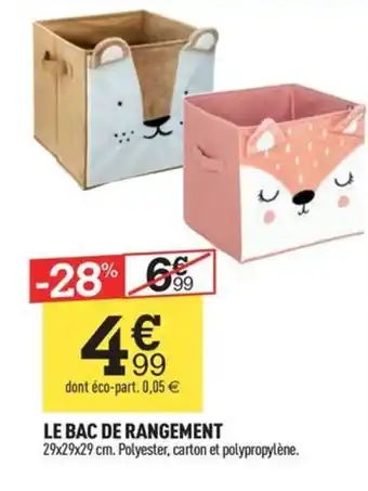 Centrakor LE BAC DE RANGEMENT offre