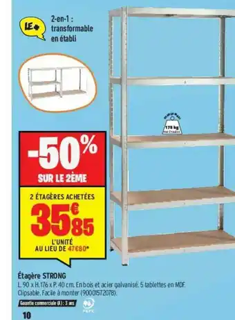 Bricorama étagère Strong offre