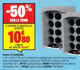 Bricorama Casier 12 Bouteilles offre