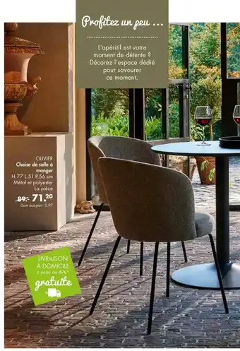 Casa Olivier Chaise De Salle à Manger offre