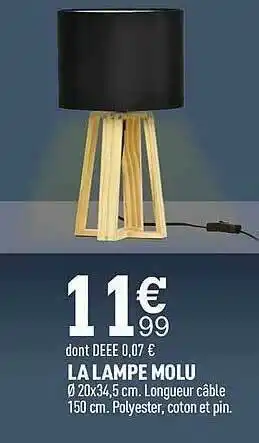 Centrakor La Lampe Molu offre