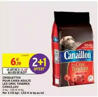 Intermarché Croquettes Pour Chien Adulte Les Croc Tendres Canaillou offre