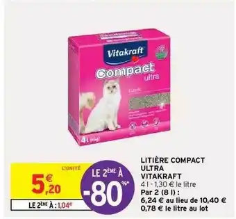 Intermarché Litière Compact Ultra Vitakraft offre