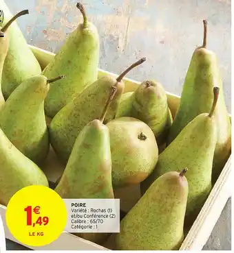 Intermarché Contact Poire Rochas offre