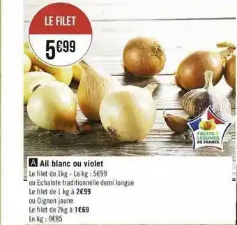 Spar Ail Blanc Ou Violet offre