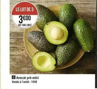 Spar Avocat Pré-mûri offre