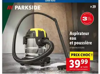 Lidl PARKSIDE Aspirateur eau et poussière offre