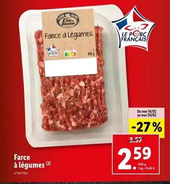 Lidl Farce à légumes offre