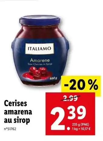 ITALIAMO Cerises amarena au sirop