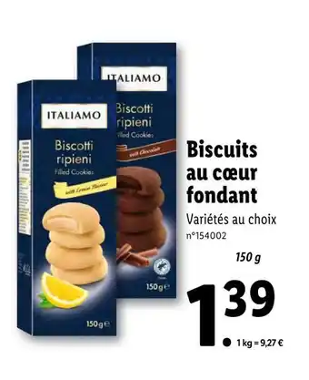 Lidl ITALIAMO Biscuits au cœur fondant offre