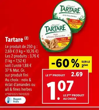 Lidl Tartare offre