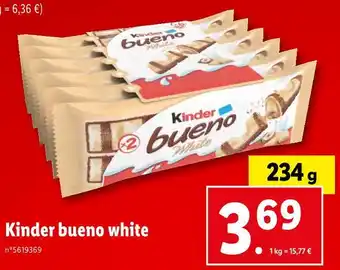 Lidl Kinder Kinder bueno white offre