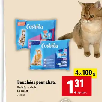 Lidl COSHIDA Bouchées pour chats offre