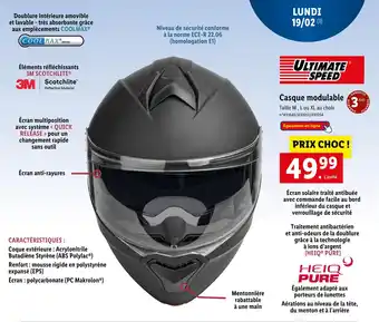 Lidl ULTIMATE SPEED Casque modulable offre