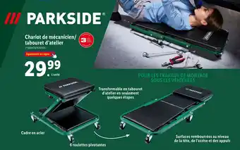 Lidl PARKSIDE Chariot de mécanicien/ tabouret d’atelier offre
