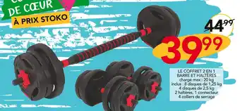 Stokomani LE COFFRET 2 EN 1 BARRE ET HALTÈRES offre