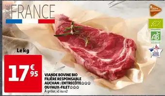 Auchan Viande bovine bio filière responsable auchan offre