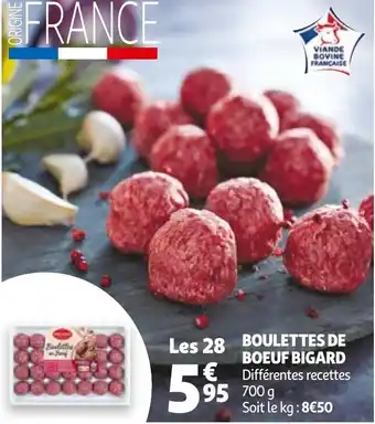 Auchan Boulettes de boeuf bigard offre
