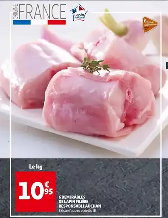 Auchan 6 Demi râbles de lapin filière responsable auchan offre