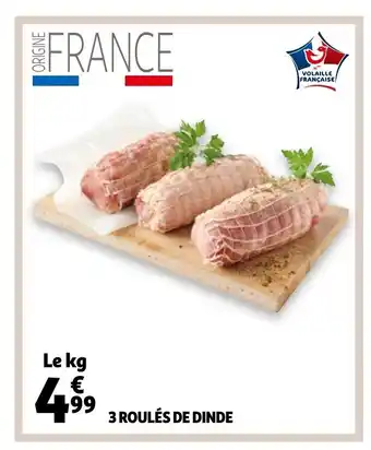 Auchan 3 Roulés de dinde offre