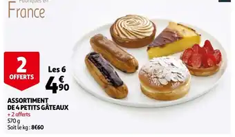 Auchan Assortiment de 4 petits gâteaux offre