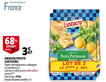 Auchan Girasoli pesto lustucru offre
