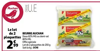 Auchan Beurre auchan offre