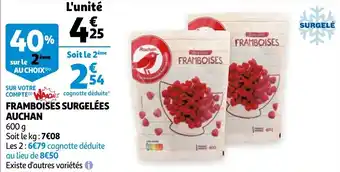 Auchan Framboises surgelées auchan offre