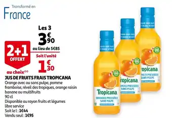 Auchan Jus de fruits frais tropicana offre
