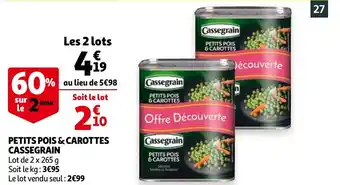 Auchan Petits pois & carottes cassegrain offre
