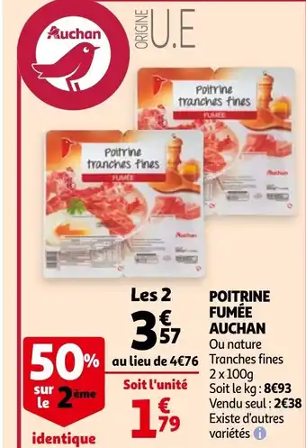 Auchan Poitrine fumée auchan offre