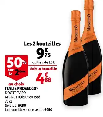 Auchan Italie prosecco offre