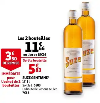 Auchan Suze gentiane offre