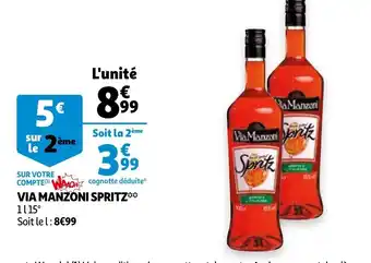 Auchan Via manzoni spritz offre