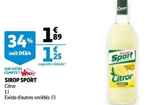 Auchan Sirop sport offre