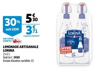 Auchan Limonade artisanale lorina offre
