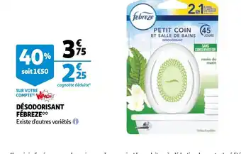 Auchan Désodorisant fébreze offre