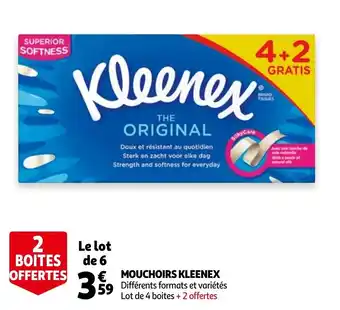 Auchan Mouchoirs kleenex offre