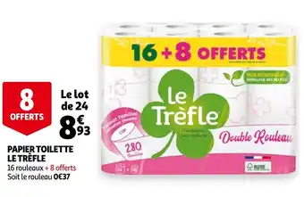 Auchan Papier toilette le trèfle offre